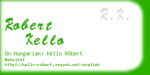 robert kello business card